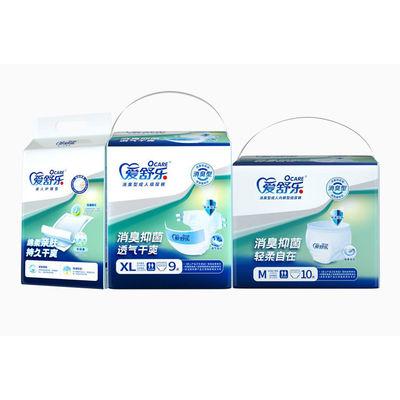 Large Disposable Unisex Adult Incontinence Briefs With Tabs Heavy Absorbency