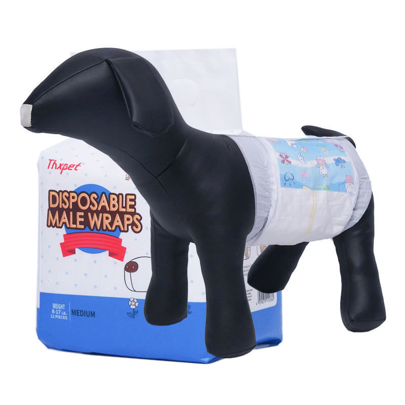 Super Absorbent Disposable Male Dog Diapers Leak Proof Non Woven Fabric