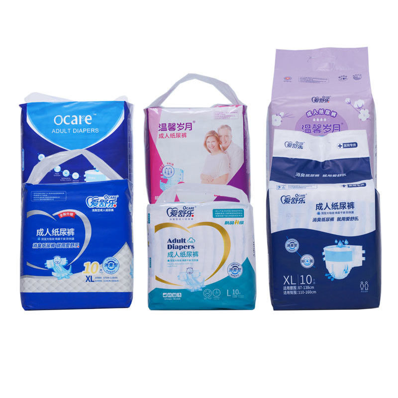Non Woven Fabric Night Use Adult Disposable Underwear Incontinence Diapers With Tabs