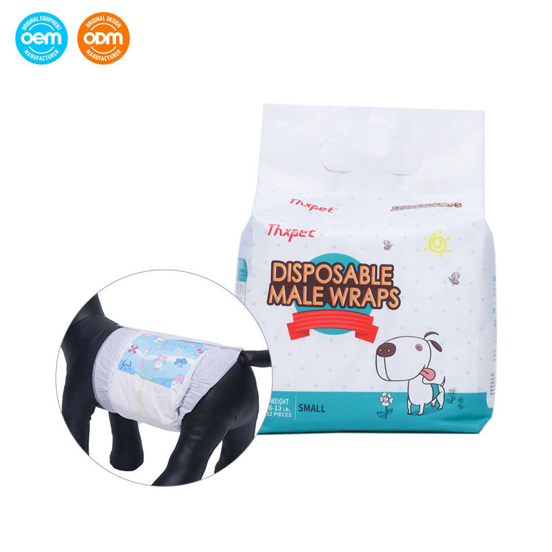 Wholesale Disposable Female and Male Dog Diapers Adjustable Cat Pet Diapers with Wetness Indicator