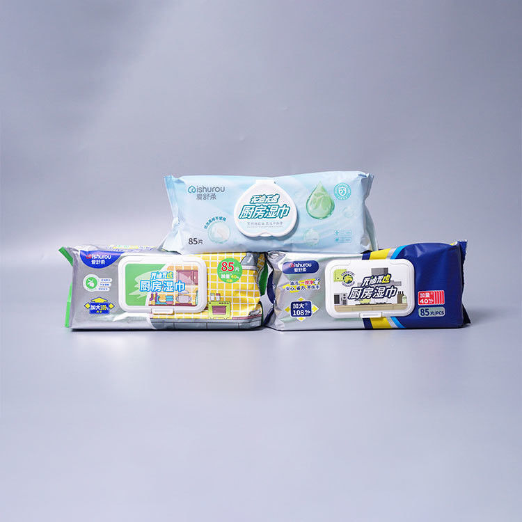 Big Size Square Cleaning Wet Wipes Remove Stains on Cookware Wet Tissue Wipes for Kitchen
