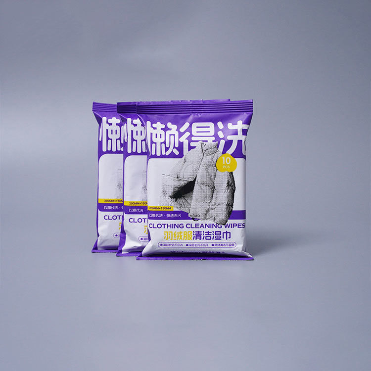 Non-woven Clothes Cleaning Wet Wipes Portable Safe Cleaning Wet Wipes For All Clothes