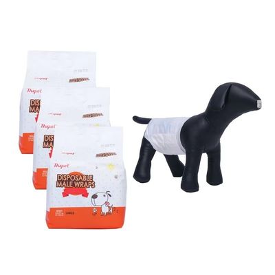 Soft Eco Friendly Disposable Pet Diaper Non Woven Fabric XL Male Dog Diapers