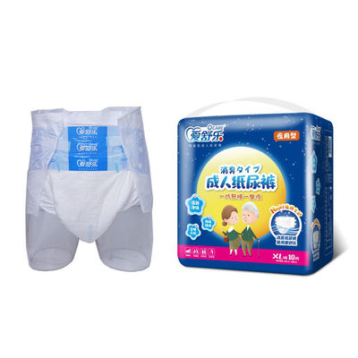 Ultra Thick Disposable Adult Incontinence Diapers For Elder People 3-D Leak Prevention